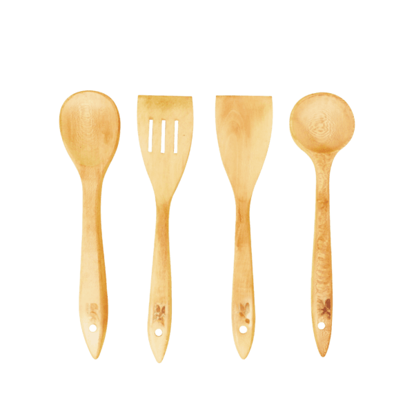Export Designs Wooden 4 Pcs Oval Spatula | Wooden Utensils
